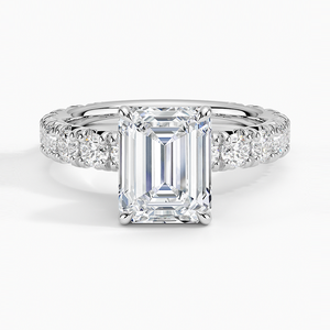 BOJ <b>Ring</b> 0118 <b>Emerald</b> Cut 925 <b>Silver</b> Luxe Ellora Prong Setting Solitaire Diamond <b>Ring</b> 2ct D Color VVS1 Moissanite GRA Certified - Product Image 1