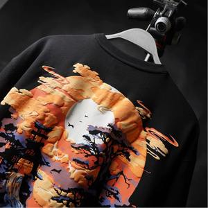 Nouveau T-shirt personnalisé uni avec impression en relief pour hommes, design professionnel, T-shirt à impression en relief pour hommes, best-seller - Product Image 4