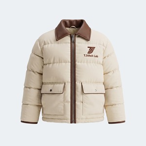 Chaqueta de Invierno para Hombre, Acolchada, con Cuello Camisero, Resistente al Viento, de Color Sólido, Corte Regular, Relleno de Poliéster, Estilo Casual, Ropa Urbana - Product Image 5