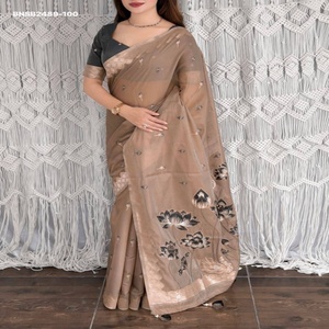 Nouvel arrivage : Saree-Blouse en coton modal avec motif jacquard tissé au fil Zari et design tissé au fil, fournisseur indien - Product Image 1