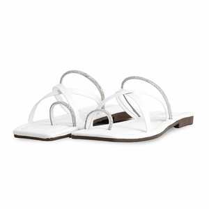 Sandales à talons décontractées blanches CL1936 - Product Image 3