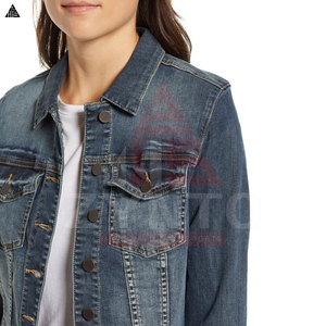 Vestes pour femmes tendance, dernières nouveautés, très vendues, élégantes, décontractées, classiques, élastiques, en jean, manteau en jean pour femmes - Product Image 4