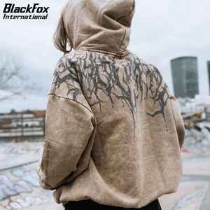 Nouveauté 2025 Black Fox International Sweat à capuche décontracté surdimensionné pour femme Broderie 3D Impression graphique sur le devant 100% coton - Product Image 5