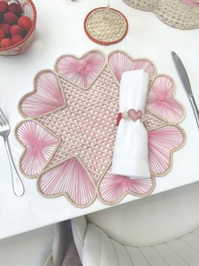 Hermoso Anillo para Servilletas en Forma de Corazón de Ratán Rosa para Eventos, Fiestas, Regalos, Decoración del Hogar, Bodas y Ocasiones Especiales - Product Image 4