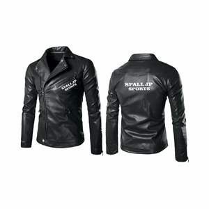 โรงงานผลิตเสื้อผ้าหนัง ราคาโรงงาน รับผลิตเสื้อแจ็คเก็ตหนังตามขนาดที่ต้องการ ซับในโพลีเอสเตอร์ แจ็คเก็ตหนังแบบมีซิป - Product Image 1