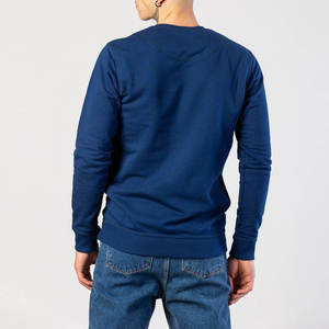 Custom Men's Heavyweight 100% Cotton Slim Fit Winter Sweatshirts with Front Logo Long Sleeve <b>Thick</b> <b>Fleece</b> Jumper - Product Image 3