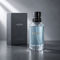 Flacon de parfum de luxe 50 ml 100 ml, flacon de parfum cylindrique, flacon de parfum vide rechargeable, logo imprimé à l'écran