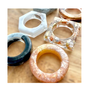 Anillos de Servilleta de Resina de Lujo, Novedad, Anillo de Servilleta de Madera y Resina, Anillo de Servilleta Creativo, Disponible en Otros Colores, Vajilla - Product Image 4