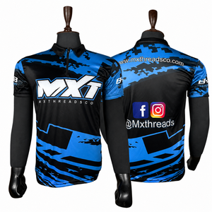 Camiseta de Motociclismo Personalizada por Sublimación para Hombre, Manga Larga, Secado Rápido, Cierre Frontal con Cremallera, Logotipo, Camiseta de Carreras - Product Image 2