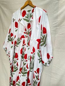 Vestido Largo Informal de Algodón de Alta Calidad, Moderno y Bohemio, con Material Ligero, Disponible para la Venta - Product Image 4