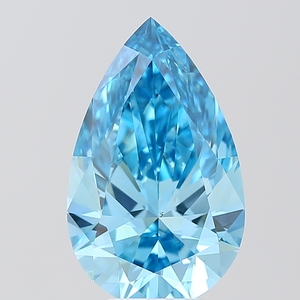 Diamant de laboratoire de 5,00 carats, taille poire, bleu vif fantaisie, VS2, certifié IGI, diamant CVD en vrac, vente en gros pour la fabrication de bijoux - Product Image 1