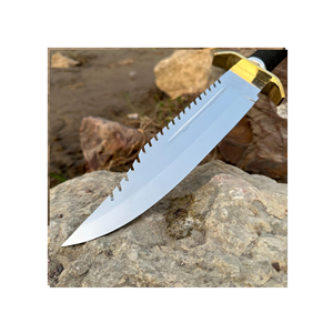 Hot Trending Stainless Steel Sawback Hunting Knife With <b>Black</b> <b>Cord</b> Wrapped Handle Outdoor Camping Survival Knife - Product Image 3