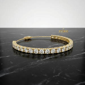Bracelet tennis classique en or avec diamants, plaqué argent 14K 18K, bijoux fins élégants et luxueux pour femmes, design moderne, cadeau de mariage, fête - Product Image 2