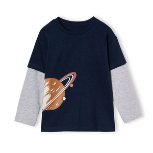 เสื้อยืดแขนยาวสองชั้นผ้าฝ้าย 100% รุ่นใหม่ล่าสุด สไตล์สตรีทแวร์ ทรงโอเวอร์ไซส์ ระบายอากาศได้ดี แบบยูนิเซ็กซ์ - Product Image 1