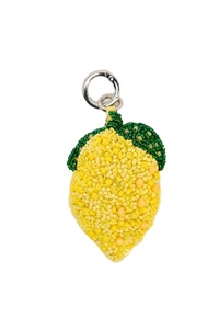 Handmade Beaded Lemon Keychain Cute Fruit Bag Charm Summer Style - Product Image 1