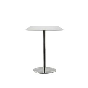 Table à piétement moderne en acier inoxydable 50x50cm carrée, table de salle à manger minimaliste en inox, table d'appoint pour café, bistrot, restaurant - Product Image 1
