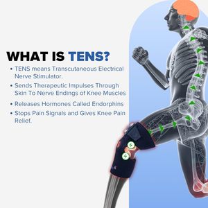 Masseur de genou sans fil Campanio CE40 TENS rechargeable pour la thérapie électrique du genou, l'arthrite, la récupération des blessures sportives et les douleurs au genou - Product Image 1
