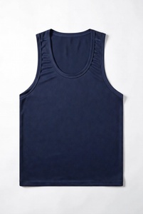 Débardeur de musculation pour hommes, col rond, avec logo personnalisé, technique délavée - Product Image 2