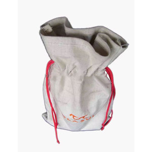 Durable Reusable Laminated <b>Canvas</b> <b>Drawstring</b> <b>Bag</b> with Orange Nylon <b>Drawstring</b> Custom Logo Embroidery Premium Branding Packaging - Product Image 3