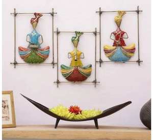 Décoration murale en fer forgé artisanal, design musical Marwari moderne, multicolore, aspect traditionnel, art mural - Product Image 3