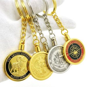 Porte-clés avec pièce de monnaie commémorative du 250e anniversaire des États-Unis, souvenir patriotique, en alliage de cuivre et de zinc antique - Product Image 1