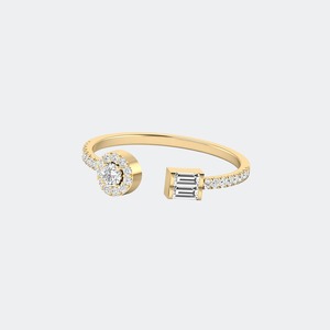 Bague en argent sterling 925 avec diamant de laboratoire multi-formes exquis pour femme, alliance de luxe pour fiançailles et anniversaire, certifiée IGI 0.50 - Product Image 2