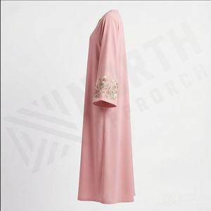 Abaya Islámica de Manga Larga para Mujer, de Alta Calidad, Modesta, Informal, Transpirable, con Sujetador Incorporado, Venta al Por Mayor - Product Image 3