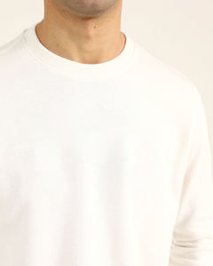 Nouveauté en gros : Sweat-shirts pull-over pour hommes 100 % coton molletonné épais, couleur beige unie, coupe oversize, col rond - Product Image 6