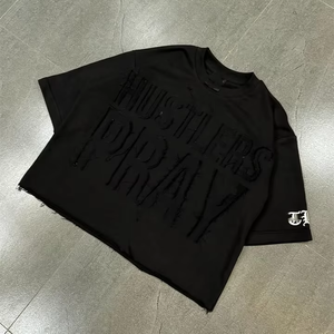 Camiseta de Moda Urbana 2025 con Logotipo Personalizado, 300GSM, Corte Recto, Algodón, para Hombre - Product Image 5