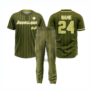 Uniforme de Béisbol Ironclads, Verde con Rayas, Impresión por Sublimación, para Hombre Adulto, Transpirable, Poliéster, Zersia International, Envío en 7 Días - Product Image 6