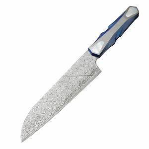 Damasteel Chef Knife Set Titanium Mother-of-Pearl Handle Handmade Kitchen Knives - Product Image 3