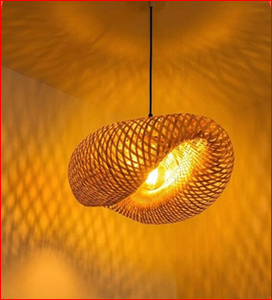 โคมไฟระย้าทรงระฆัง ALFA LAMP โคมไฟระย้าขนาดใหญ่ โคมไฟแขวนไม้ไผ่ โคมไฟเพดานทรงกลม หลอดไฟ LED - Product Image 4