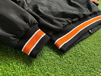Veste universitaire noire en satin des San Francisco Giants