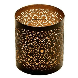 Vela de cera plateada hecha a mano en portavelas metálico con soporte, ideal para decoración de festivales y eventos, personalizable al por mayor. - Product Image 5