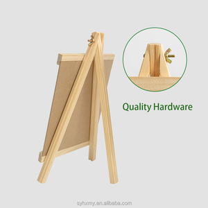 25*48cm Máy tính để bàn đăng ký khung gỗ bảng trắng với giá vẽ tái sử dụng cho biển báo bảng đen bảng tin trang trí - Product Image 5