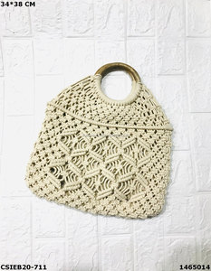 Gran oferta, bolso de hombro de macramé para mujer, bolsos de paja de playa de verano, bolso de mano bohemio personalizado, bolso de playa de hierba marina - Product Image 2