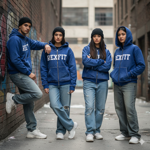 Sudadera con capucha de algodón grueso de 500 GSM, 100% algodón, con logo serigrafiado, pedrería personalizada, efecto descolorido por el sol, unisex, con cremallera. - Product Image 1