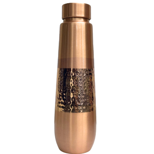 Botella de Agua Portátil OTSAK Premium, Ecológica, Moderna y de Lujo, de Cobre Martillado, para Oficina, Aire Libre y Hogar, 34oz 1000ml - Product Image 1