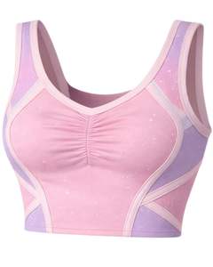 ชุดเซ็ตทูพีซสีชมพูลาเวนเดอร์สำหรับผู้หญิง เสื้อครอปแขนกุดคอกว้าง แต่งลายพิมพ์ กระโปรงมินิสั้นเอวสูงทรงเข้ารูป เหมาะสำหรับใส่ในช่วงฤดูร้อน - Product Image 2