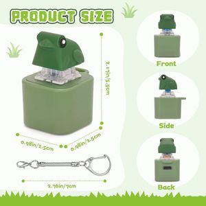 Portachiavi LED a Forma di Rana Strofarciante, Giocattolo Antistress Ricaricabile per Adulti, Portachiavi in Peluche con Clicker - Product Image 3