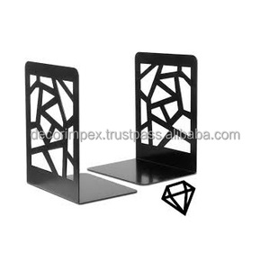 Sujetalibros de metal Topinon para estantes-Soportes de extremo de libro de base pesada para oficina-2 piezas por paquete (negro) - Product Image 6