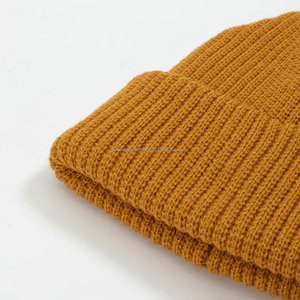 Custom Logo Adult Unisex Double Layer 100% <b>Wool</b> Striped Satin Lined Knit <b>Beanie</b> Hat Adjustable Warm Thick Winter Daily Cuffed - Product Image 6