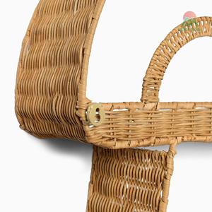 High Quality Rattan Kids Shelf Mushroom Shaped Natural <b>Wicker</b> Eco-Friendly <b>Wall</b> <b>Decor</b> for Bedroom Nursery Storage Display - Product Image 5