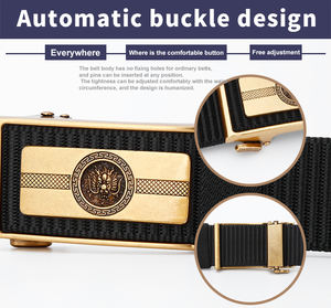 Ceinture en cuir de vachette pour homme, décontractée et professionnelle, avec boucle automatique en acier, tactique, durable, ceinture en toile épaisse de haute qualité 2026 - Product Image 4