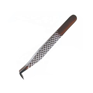 Pinzas de Acero Inoxidable RABIA MIRAAL INDUSTRIES con Recubrimiento en Polvo Rosa, Corte de Flor de Lis a 90 Grados/Curva Larga, Agarre Preciso - Product Image 3