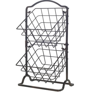 Panier à fruits en métal à 2 niveaux, grande taille, idéal pour conserver les fruits et légumes frais sur le comptoir - Vente chaude - Product Image 1