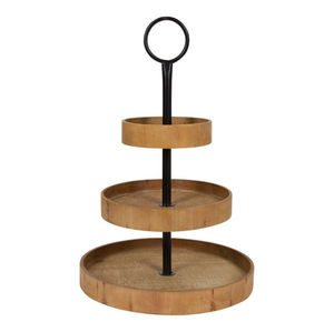 Plateau de service en bois à 2 niveaux de luxe pour fruits secs, cupcakes et desserts, idéal pour la décoration de maison, mariages et fêtes champêtres - Product Image 5