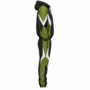 Conjunto Deportivo Casual de Dos Piezas para Hombre, Tejido de Poliéster con Memoria, Chaqueta Cortavientos y Pantalones, con Logotipo Personalizado, para Otoño - Product Image 5