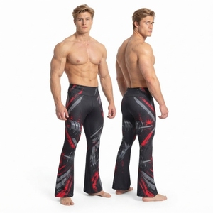 Leggings Deportivos con Estampado por Sublimación, Leggings Largos para Hombre, Cintura Alta, Spandex, Poliéster, Secado Rápido, Compresión - Product Image 4