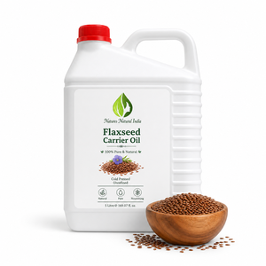 Aceite de Linaza 100% Orgánico de Grado Alimenticio, Proveedor al por Mayor, Fabricante, Exportador |   Aceites Naturales de la India - Product Image 2